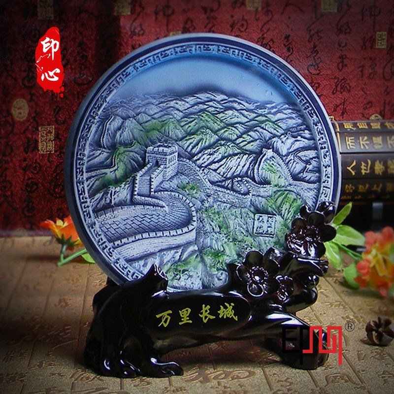 印心 水晶材质浮雕 礼品摆件 福 树脂工艺品. 秦币